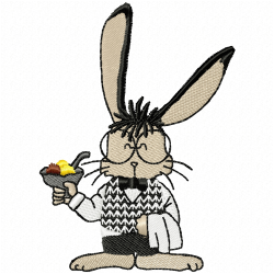 Rabbits Embroidery Design 4